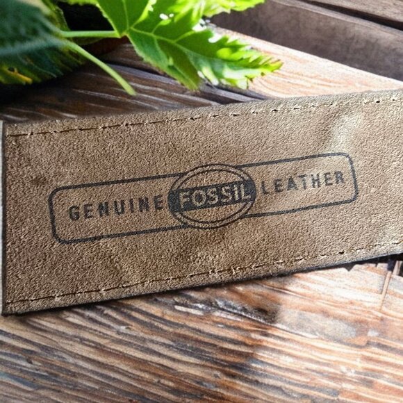VINTAGE Y2K FOSSIL  ( MED ) Genuine Leather Patchwork Belt - Picture 10 of 10